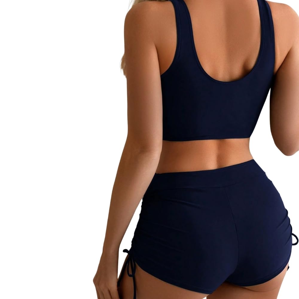 Rand Indumentaria Pole Dance Mujer, Conjunto Deportivo con Top Cruzado y Shorts Cintura Alta, Ropa Pole Dance Sexy, Pole Exotic, Pole Sport