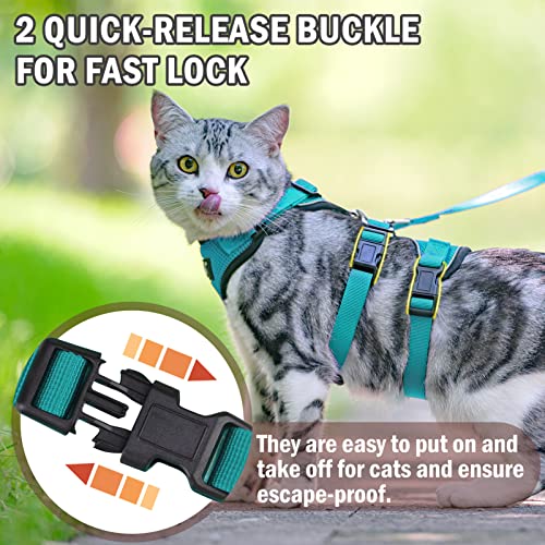 Arnés para gatos a prueba de escape chaleco reflectante con correa PUPTECK 5