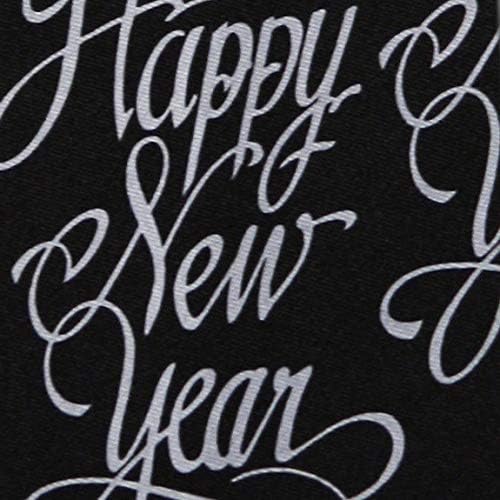 Miniatura 3 de Three Rooker Corbata formal negra feliz año nuevo, Negro -