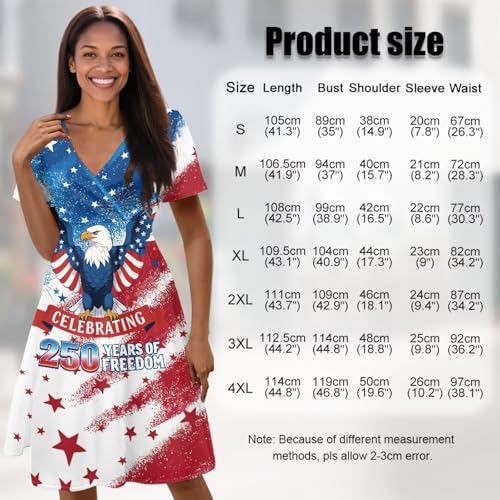 Image of Women's Summer Formal Dresses Short Sleeve Wrap V Neck Dresses Bridesmaid Wedding Guest Dress with Pockets