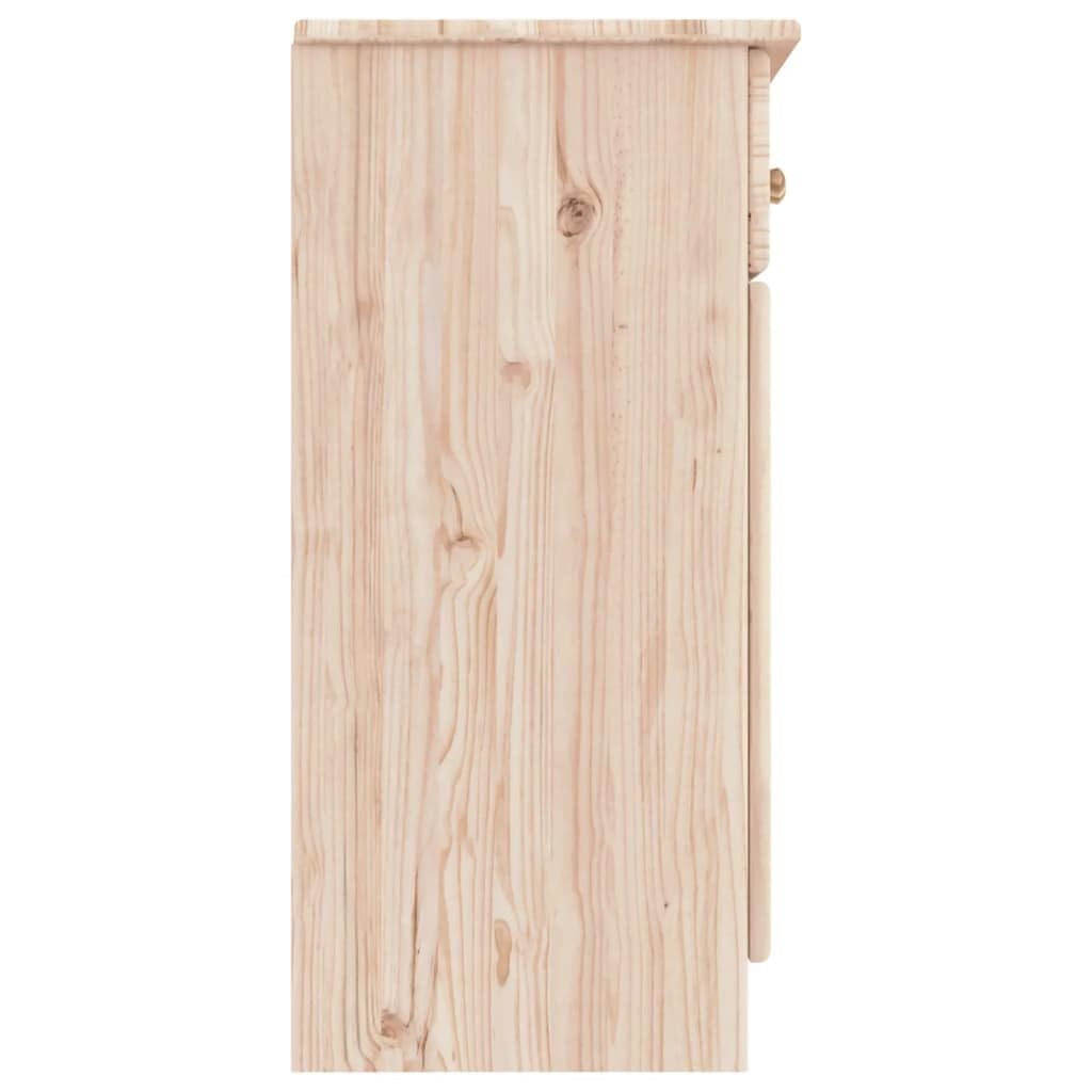 vidaXL Aparador Alta Madera Maciza de Pino 112x35x73 cm
