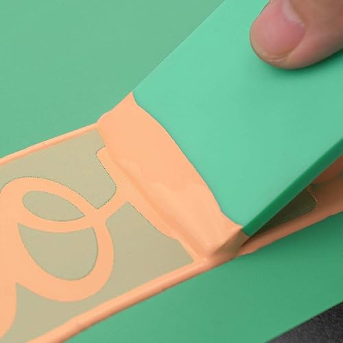 Miniatura 3 de Plantillas de tiza de malla para pasta de tiza, plantillas de serigrafía de seda, autoadhesivas, lavables y reutilizables