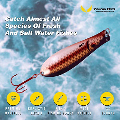 Professional Grade 4 Pack Fishing Spoons - Dr Spoon Uv Lures Featuring Innovative Image And Ultra Violet Finish Technology - Great For Jiggin, Trolling, And Casting In Both Fresh And Salt Water #TOP2