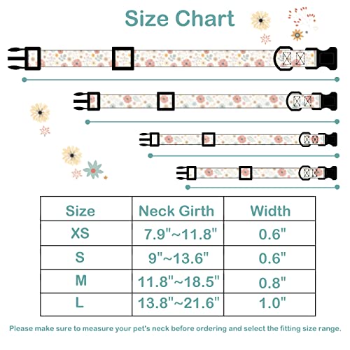 Faygarsle Cotton Designer Dogs Collar Cute Flower Dog Collars For Girl Female Small Medium Large Dogs With Flower Charms L #TOP2