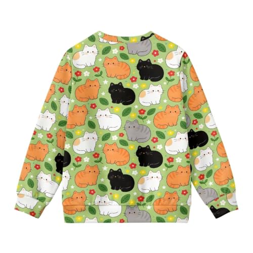 Image of Girls Cardigans Sweater Long Sleeve Crew Neck Button Down Sweaters School Outerwear for Kids Fall Winter Tops