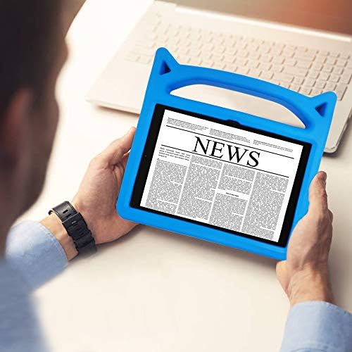 Fire HD 8 Tablet Case with Universal Stylus, SourceTon Light Weight Shock Proof Handle Protective Cover with Screen Stylus Compatible with Fire HD 8, HD 8 Plus (10th Generation, 2020 Release)- Blue