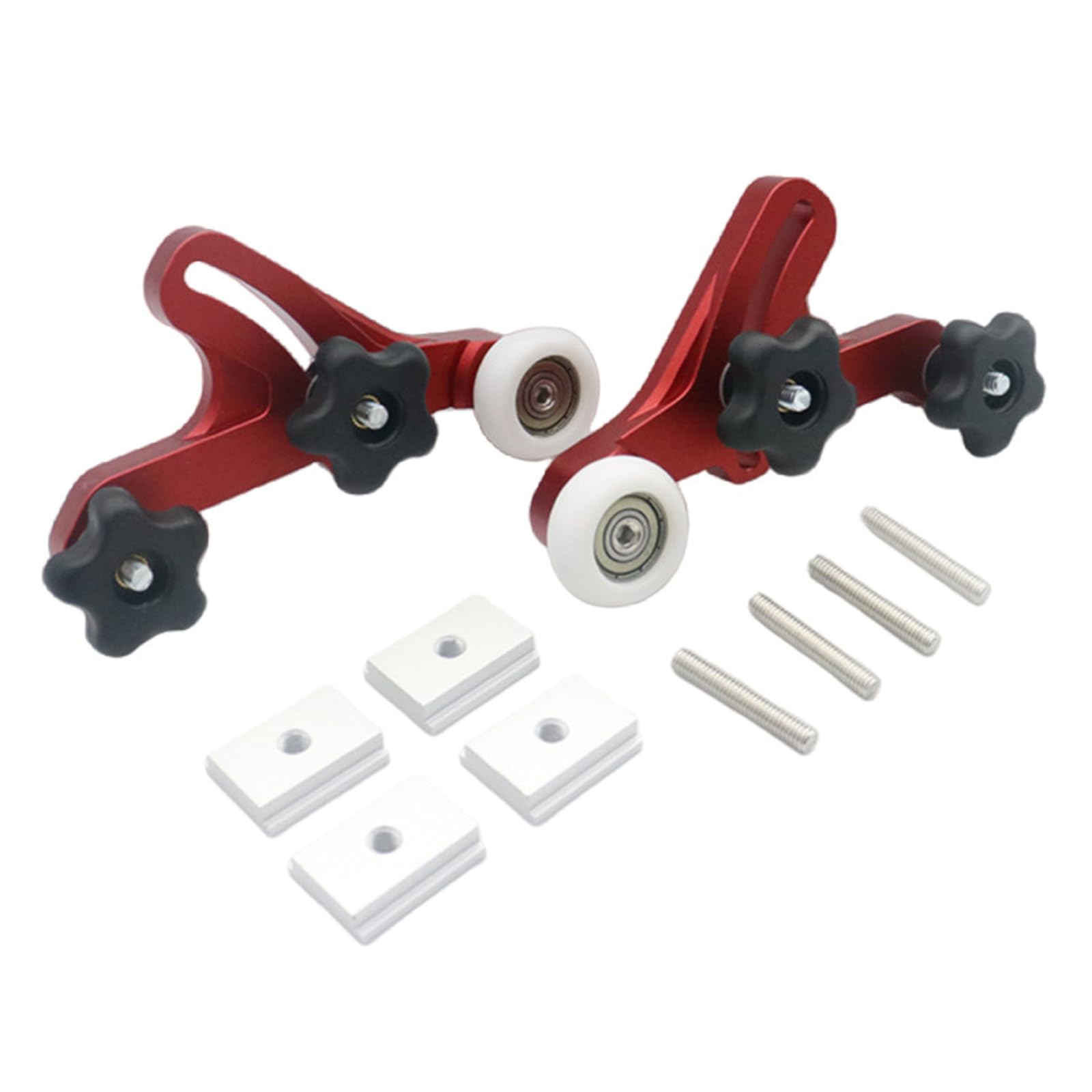 1Set Bearing Roller Feeder, Upgraded Aluminum Alloy Loc Board, Table Feeding Propelling Auxiliary Tool Adjustable Bearing Roller for Woodworking