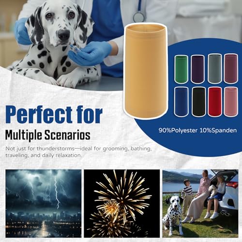 Image of Dog Calming Hoodie Quiet Head Cover Sleeves Anxiety Relief /Noise Protection - Grooming - Thunder - Fireworks
