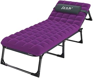 Tumbona Plegado exterior Tumbona cama Tomar el sol cama reclinable portátil de entretenimiento Capacidad Peso de la tela de la tela cruzada con 185 kg para Camping Casa e indolencia (Color, 1002),1002