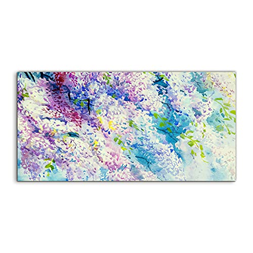 Art mural en verre trempé 140x70cm design Flower Art luxueux