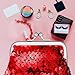 9 Pack Sequin Coin Purses with Kiss-Lock Mini Wallets Small Coin Pouches Bulk for Women Girl Party Favor