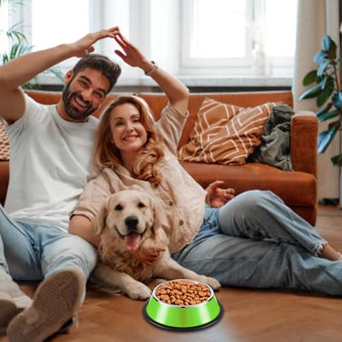 8 Pack Stainless Steel Dog Bowls 7 oz Stackable Non Slip Pet Bowls - Image 3