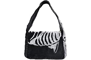 That Goth Look: Aesthetic Messenger Bag with Fairy Grunge Charm