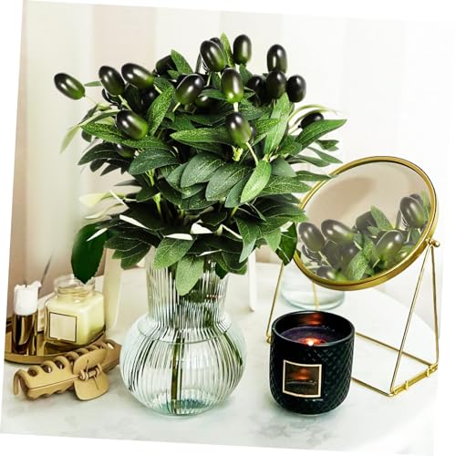 Unomor 30 Pcs Artificial Olive Leaves Artificial Tree Branches Faux Olive Stems Olive Branches Faux Olive Branch Olive Branch Decor Olive Plant Artificial Home Decor Olive Tree Branches