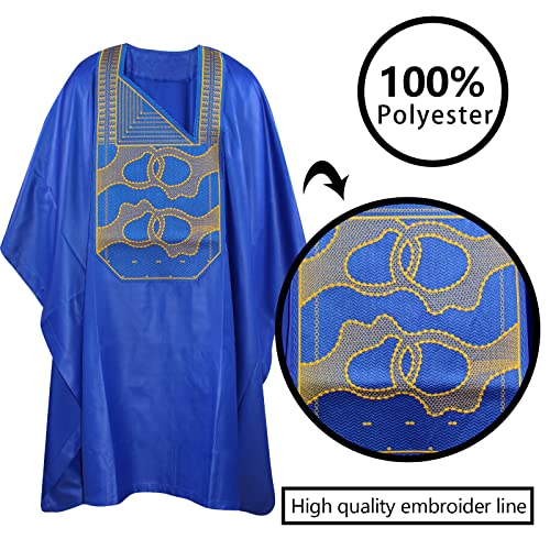 TIDOIRSA Dashiki for Men,Embroidery African Mens Clothing Dashiki Shirts and Pants Outfits 3 Pieces Set3