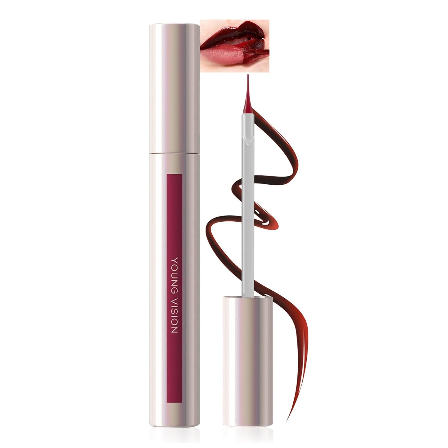 YOUNG VISION Peel Off Lip Liner Stain, Long Lasting Waterproof Lip Tint, 01