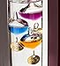 Galileo Glass Thermometer | 14.5-Inches Tall with Cherry Wood Frame | Law of Physics | Indoor Room Temperature for Home House Office Desk Counter Tabletop | Holiday Gift Present