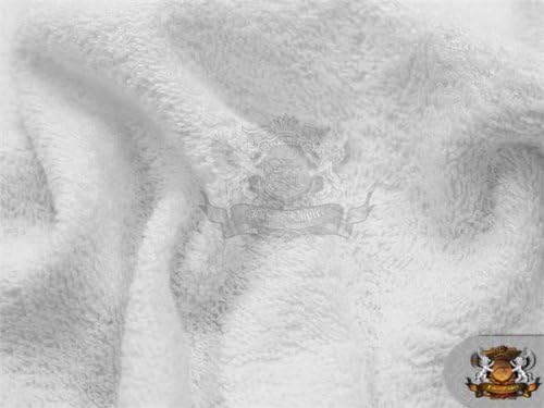 Miniatura 3 de Tela de algodón de rizo blanco nieve 16 oz vendido por una pieza de yarda 60 x 36 pulgadas