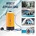 AFISHTOUR Portable Camping Shower Bag - 20L/5 Gallons Solar Shower Water Bag with Foot Pump, Hose and Shower Head - Camp Shower for Camping, Beach, Swimming, Hiking, Outdoor Trips (Yellow)