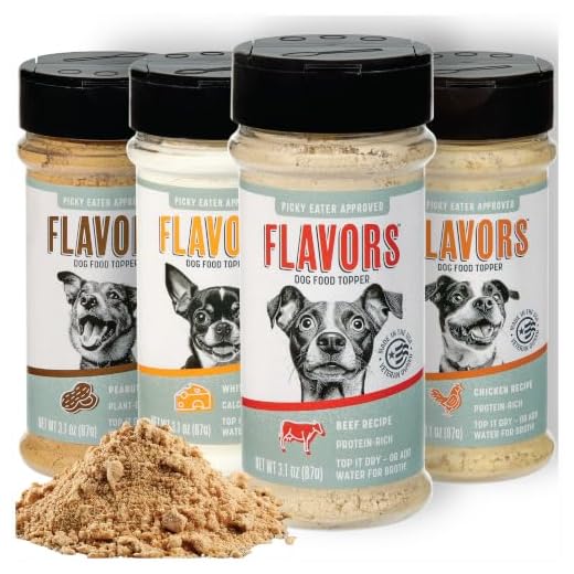 BEAUMONT BASICS Flavors Food Topper for Dogs - All 4 Recipes Gift Pack - Natural, Grain Free - Perfect Seasoning, Gravy, and Kibble Sprinkle for Picky Dog- 3.1oz Bottles