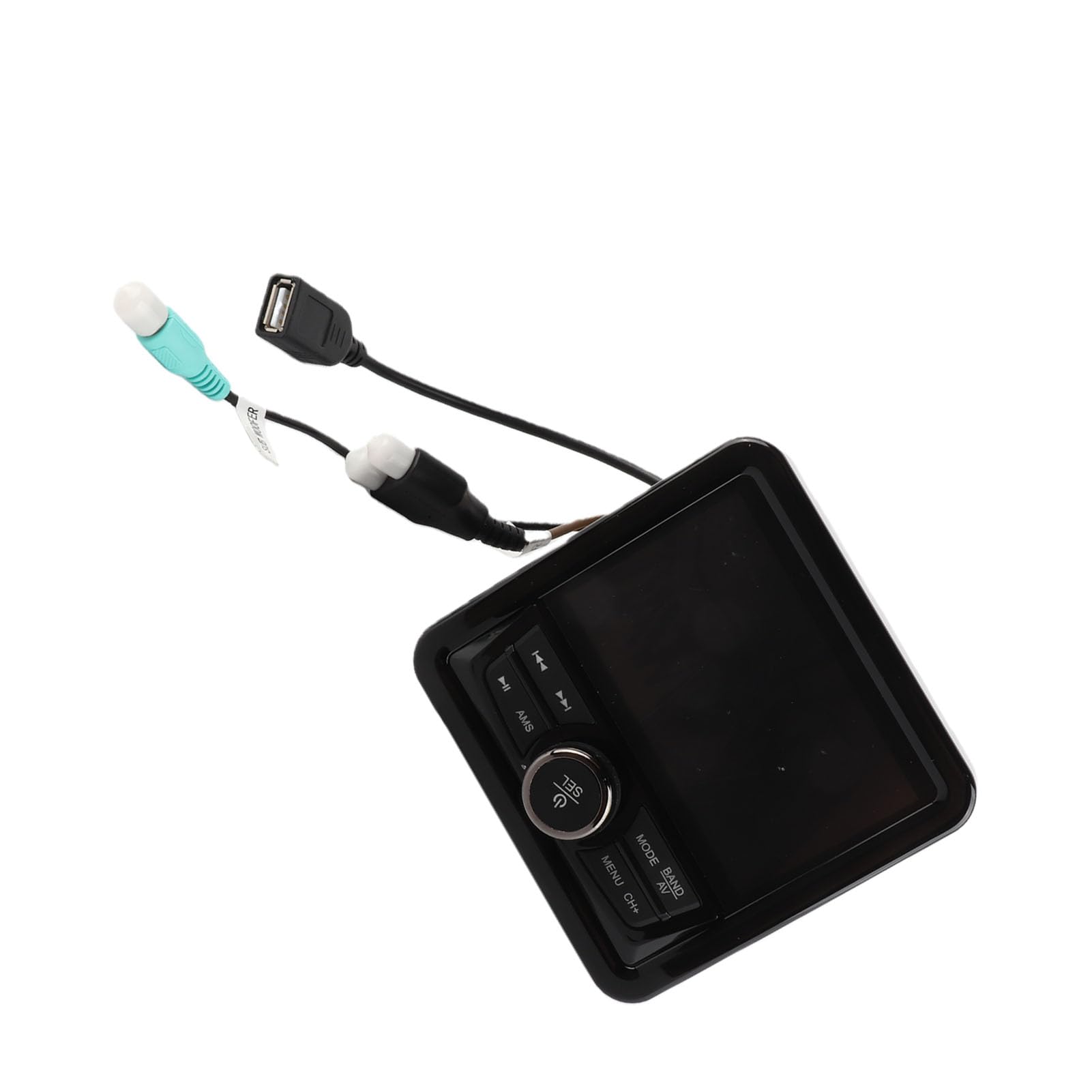 IPX6 wasserdichte Marine-Stereoanlage mit 4-Zoll-Display | Bluetooth, Integrierter Verstärker, USB, MP5-Player, FM/AM-Radio für Boote, Fahrzeuge, Gabelstapler