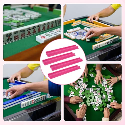 Soportes de Madera Pintados para Mahjong con Empujadores 4 Piezas miniatura 7