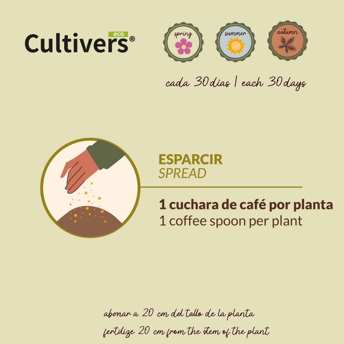 CULTIVERS Abono Orquídeas Ecológico 2x1kg. Fertilizante de Origen 100% Orgánico y Vegano Granulado. Potencia el Crecimiento y Estimula la Floración