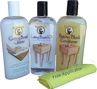 Howard Butcher Block Oil, Conditioner and Cutting Board Cleaner 12 Ounce, Food Grade Mineral Oil, Food Safe Wood Sealer
