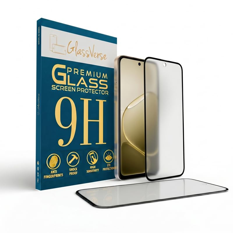 Image of GlassVerse Matte Tempered Glass for Oppo A6 Pro 5G | Anti Glare, Smooth Touch Screen Protector, 9H Hardness, Edge to Edge, Case Friendly, Hassle-less Installation Kit Included. (Pack of 2)