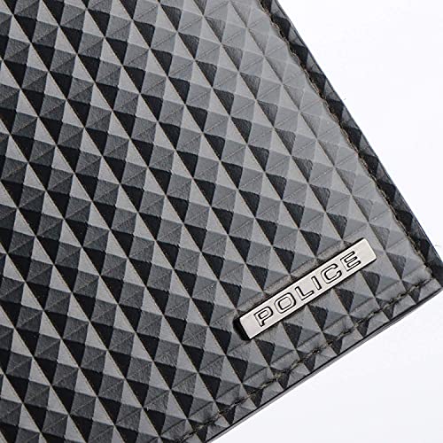 POLICE Pyramid Men's Slim Wallet, Leather Purse with 8 Card Slot, 2 Currency Compartment, 2 Slip-in Pockets - Black 5 51a3Km7Qq L