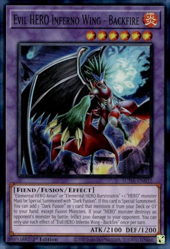 Evil Hero Inferno Wing - Backfire - 1st Edition miniatura 1