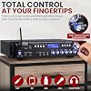 Pyle Multi Channel Bluetooth Preamplifier Receiver - 3000 Watt Audio Home Speaker Sound Stereo w/Radio, USB, Headphone, AUX, RCA, Dual Microphone w/Echo, LED, Wireless Streaming - P3201BT