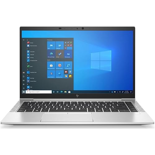 HP EliteBook 845 G8 14" FHD Business Laptop, AMD Ryzen 5 PRO 5650U 2.30GHz Processor, 16GB RAM, 256GB SSD Notebook, Backlit Keyboard, Fingerprint Reader, Webcam, Windows 10 Pro (Renewed)