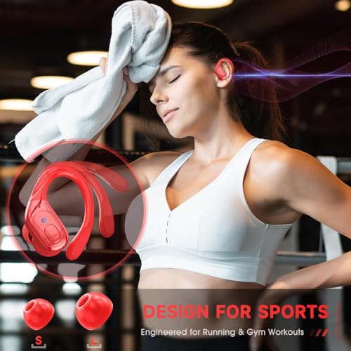 sajawass Wireless Earbuds Bluetooth 5.4 Headphones, Noise Canceling Ear Buds with 75hr Playtime, LED Power Display, IPX7 Waterproof Earphones Over Ear Earphones for Sports/Workouts - Image 6