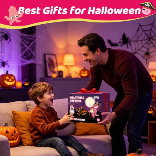 Inflatable Octopus Costume for Kids, Light Up Pirate Halloween Costume - image 7