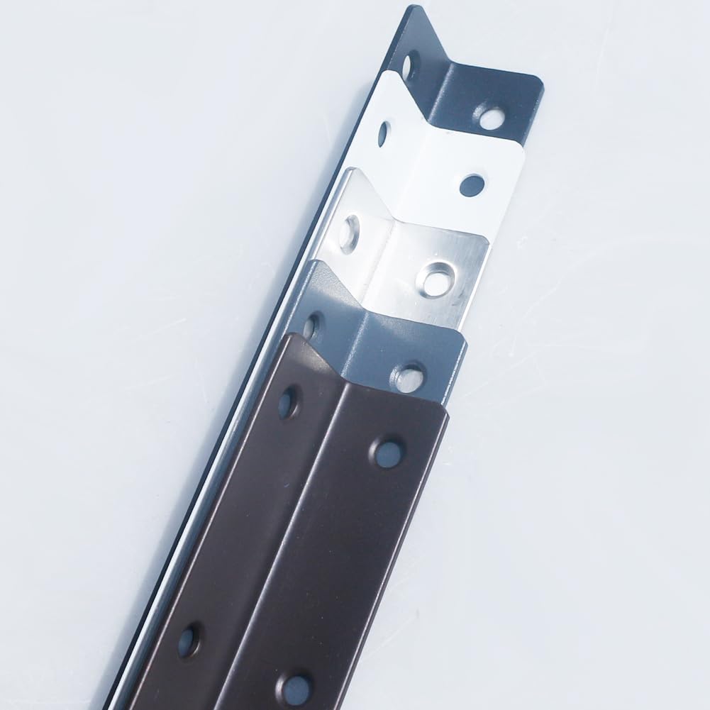 L Brackets, 4PCS Corner Brace Angle , Superior Stainless Steel Bracket,16.7'' x 1'' M, Thickness 2mm, Wood Shelf, Furniture, Cabinet Corner Bracket with Screws (Gray)