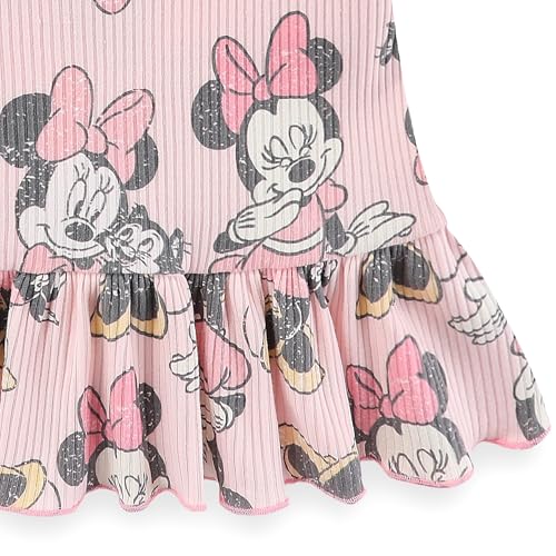 Disney Baby Lilo and Stitch Minnie Mouse Winnie The Pooh Girls Peplum T-Shirt and Shorts Outfit Set for Newborn and Infants4