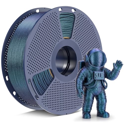 Image of SUNLU Galaxy PLA Filament 1.75mm, Galaxy Peacock, Color-Shifting Pearlescent Glitter PLA, Light-Activated Shine, Smooth Gloss Finish, Neatly Wound, Fits Most FDM Printers,1kg Reusable Spool (2.2lbs)