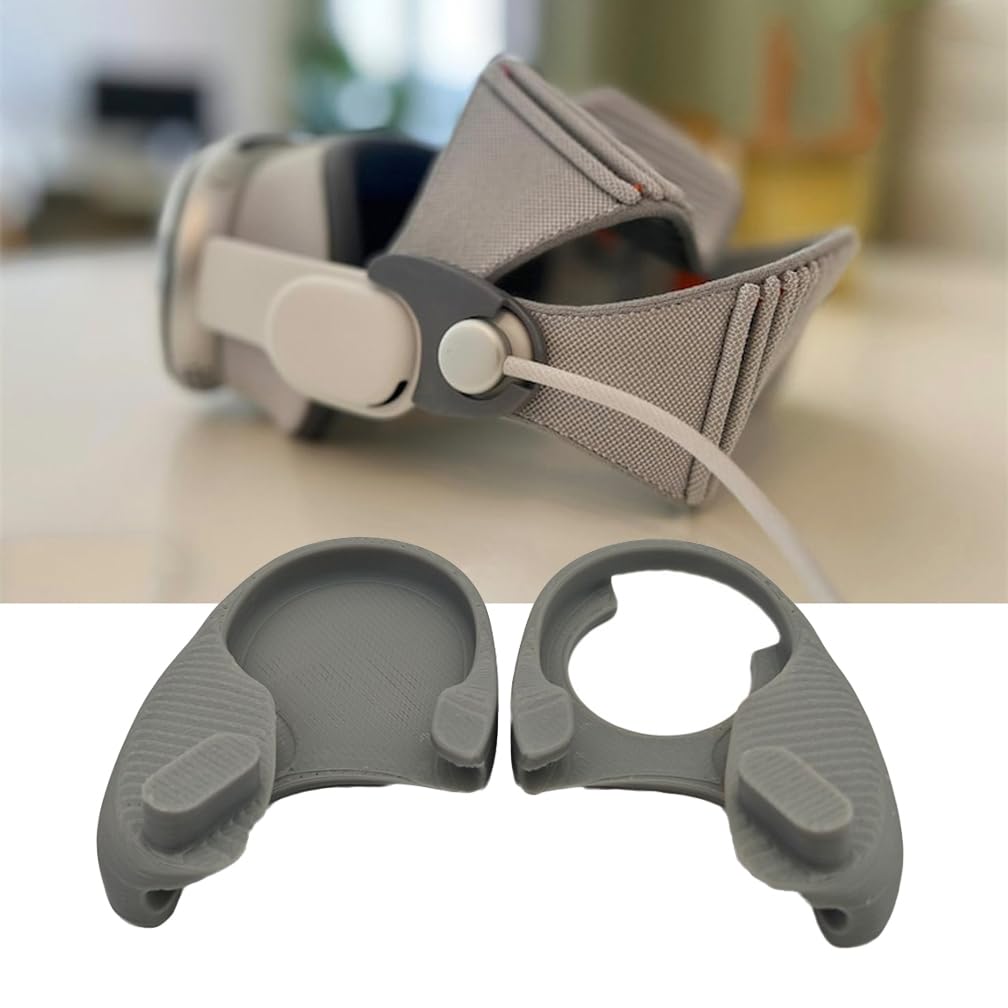 1 Pair Strap Adapters for Vision Pro Modern Solo Knit Top-Strap Adapters Strap, Vision Pro Head Strap Adapter Buckle Accessories (Gray)