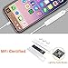 [Apple MFi Certified] Ligtning Headphones Earbuds Earphones with Mic Volume Siri Control, Lightning Connector Ear Buds Compatible with iPhone X / 8/8 Plus/7 / 7P iPad and More, Wired Headset White