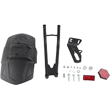 Motorcycle Rear Mudguard Durable Mud Flap for Ninjia 250 300 2013-2017 Ninjia 400 2018 and Up ABS Plastic Red Reflector 1 Piece