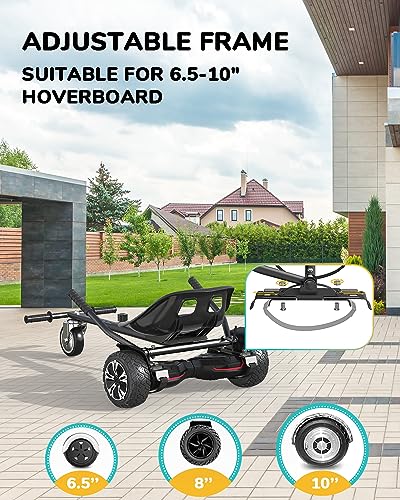 Gyroshoes GYS-K1 Hoverboard Seat Attachment, Hover Board Accessory Go Kart Compatible With 6.5 Inch 8 Inch 10 Inch Hoverboard thumb #2