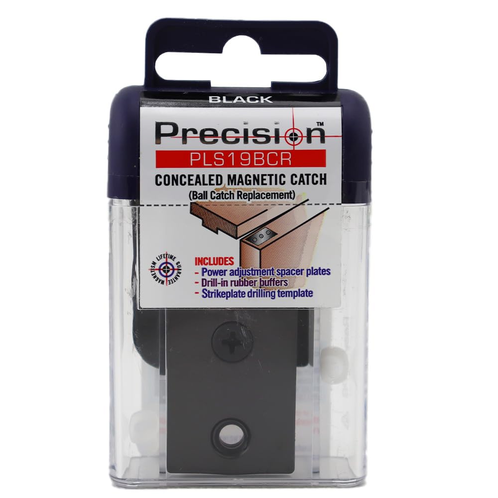 Precision Lock Black Pls19bcr-Blk Concealed Magnetic Catch