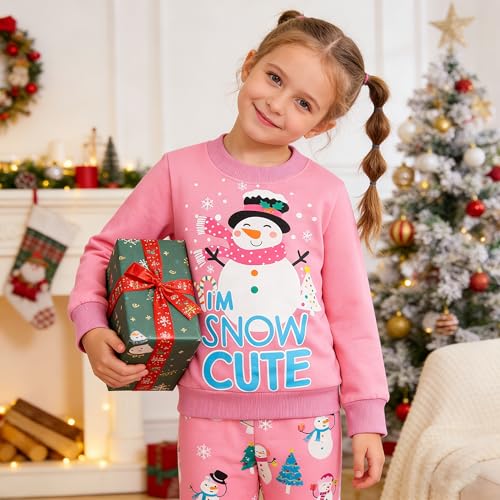 Image of Little Girls 2 Piece Outfits Ruffle Sleeve Unicorn Sweatshirts Top and Leggings Set School Outfits Kids Clothing Set