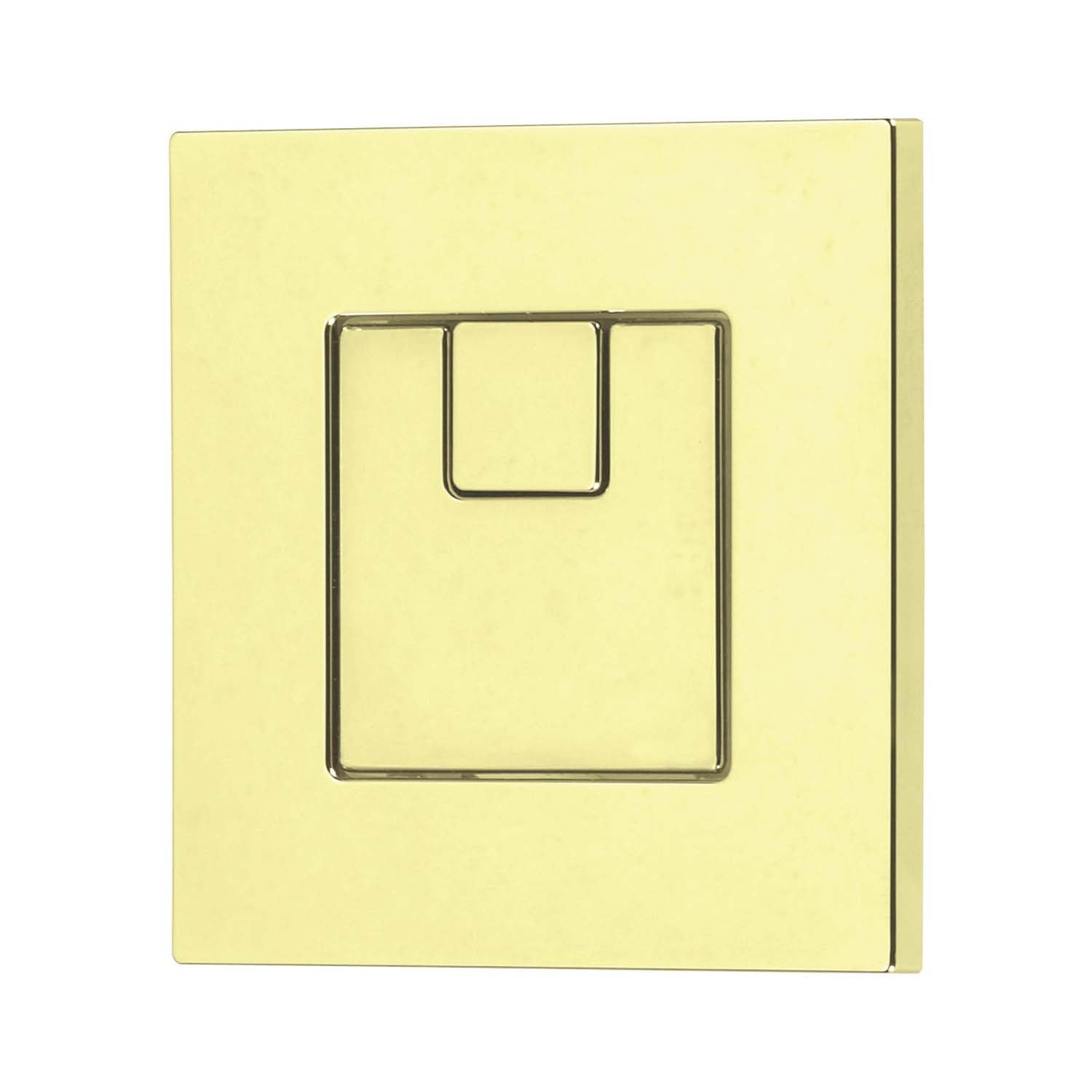 Square Flush Button for Concealed Cistern Dual Eco 6/3L - Brushed Gold