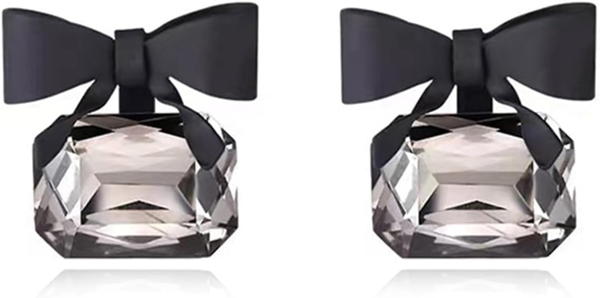 Bow Stud Earrings for Women Crystal Statement Earrings trendy Cute Jewelry Gifts for Women