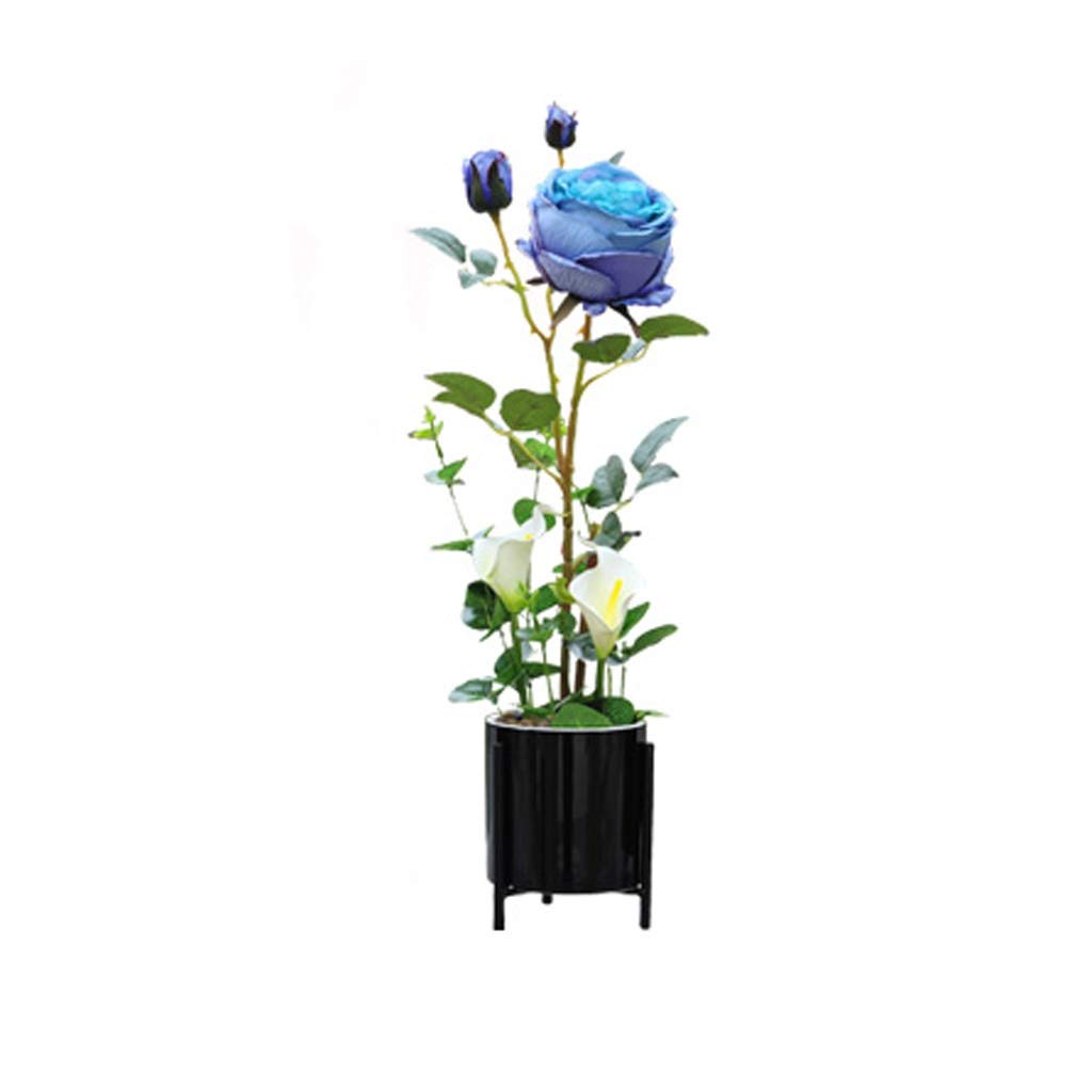 Rose de fleurs artificielles en pot pour décoration sans arrosage