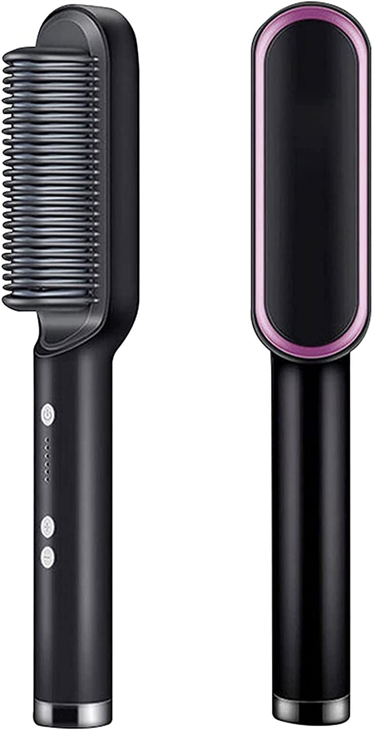ORiTi Hair Straightener Brush, Fast Heating Ceramic Straightening Brush for Women and Men, Electric Hair Straightening Styler Tool for Hot Brushes for Hair Styling