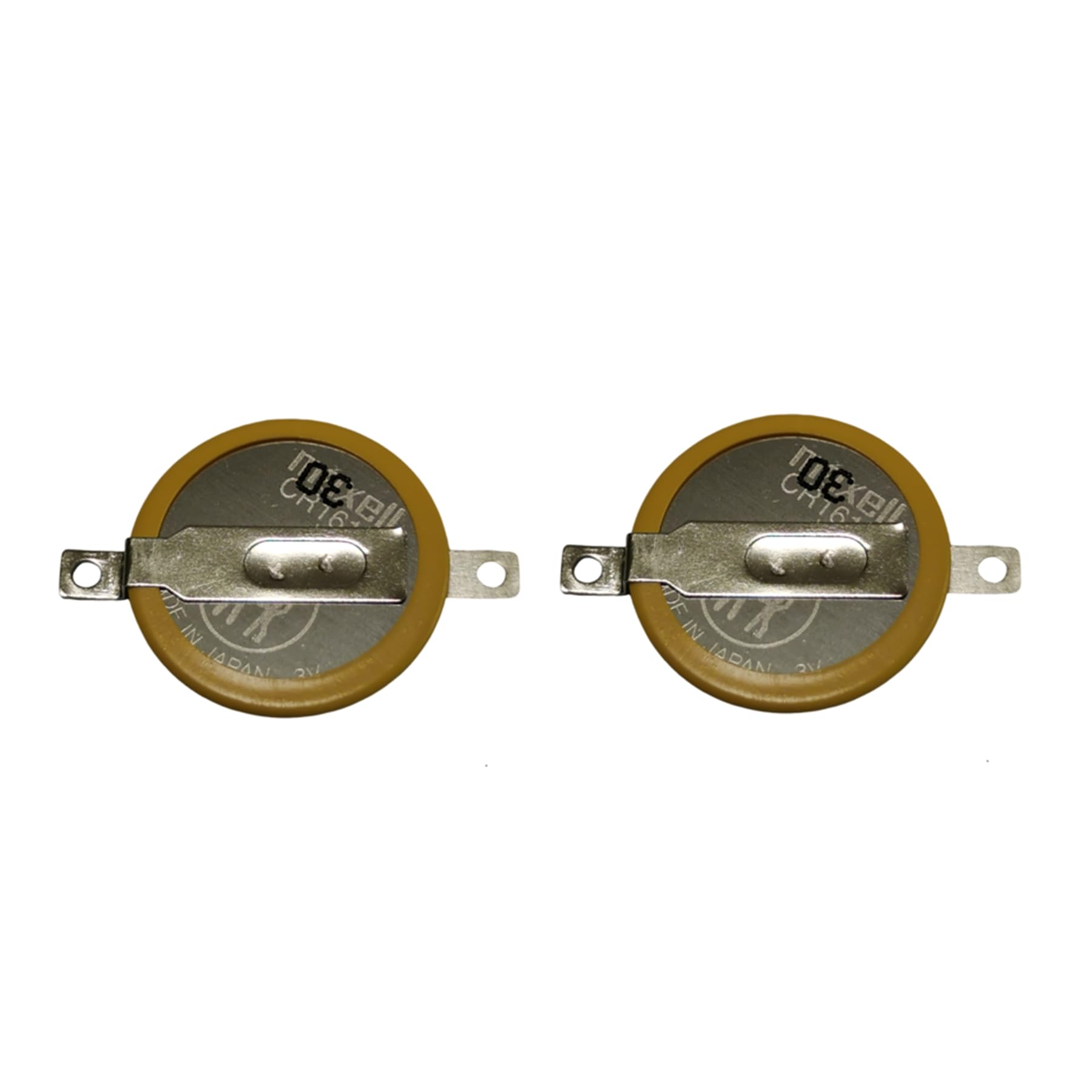 LJCELL 2pcs Tabbed CR1616 3V Battery with Solder tabs Compatible with Gameboy GBA for Pokemon Fire Red Ruby Compatible with Pokemon Leaf Green