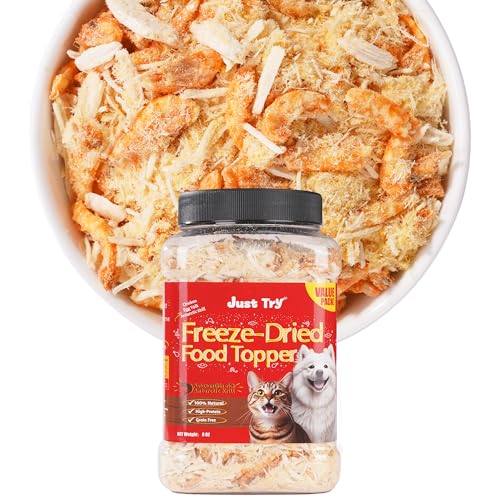 Image of Just Try Freeze Dried Krill Food Toppers for Dogs & Cats, 8 oz